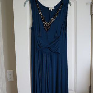 Embellished Twist-Front Maxi Dress